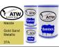 Preview: Mazda, Gold Sand Metallic, 37A: 500ml Lackdose + 500ml Klarlack + 250ml Härter - Set, von ATW Autoteile West.